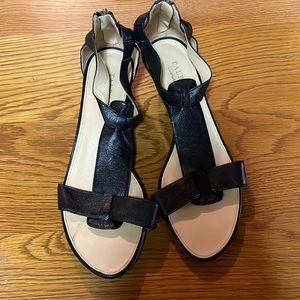 Talbots black leather sandals